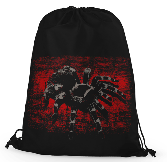 Worko-plecak pająk na czerwonym